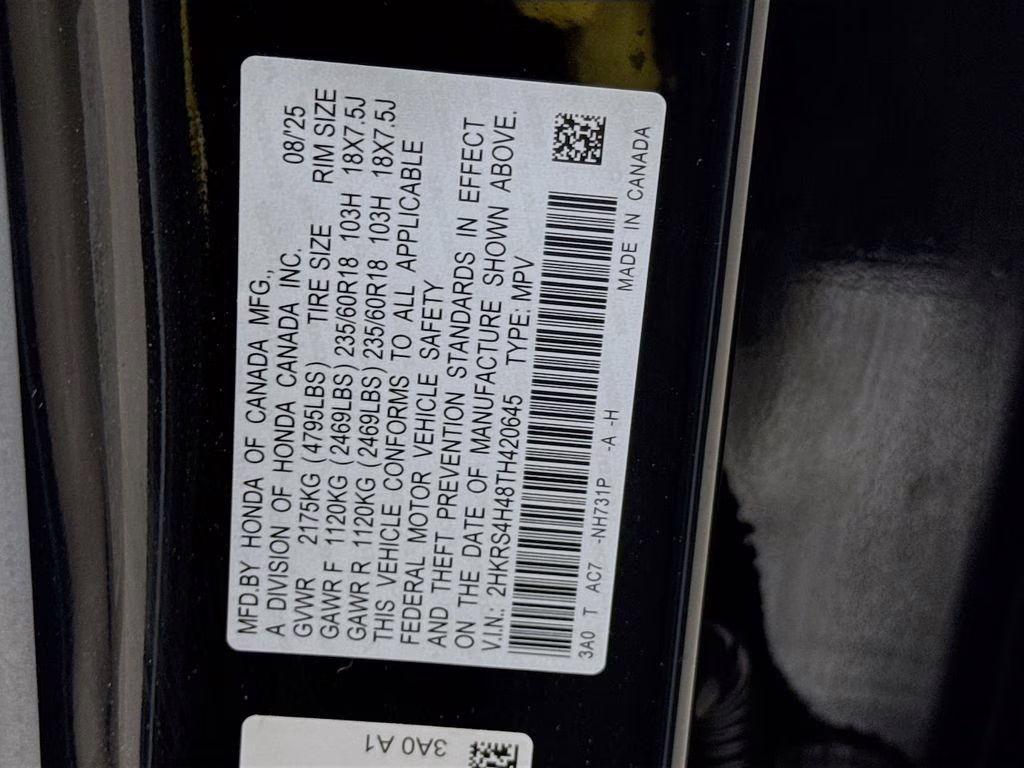 2026 Crystal Black Pearl Honda CR-V EX AWD SUV