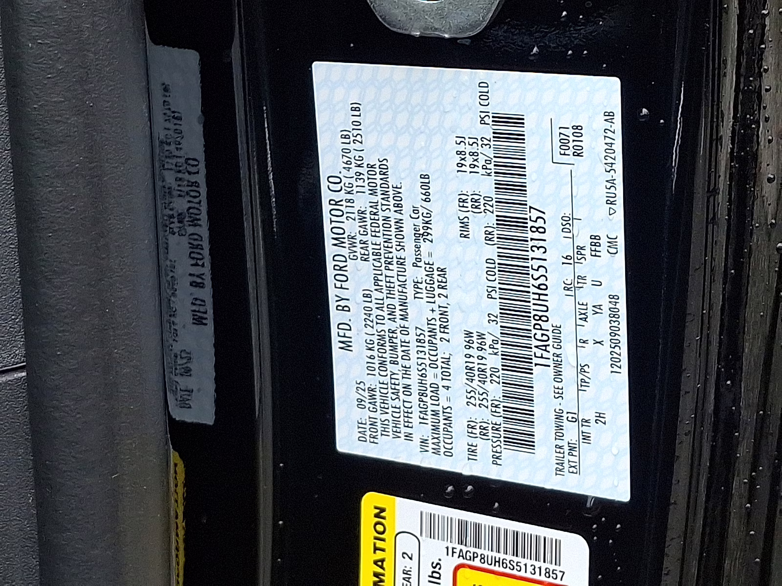 2025 Shadow Black - G1 Ford Mustang EcoBoost Convertible RWD