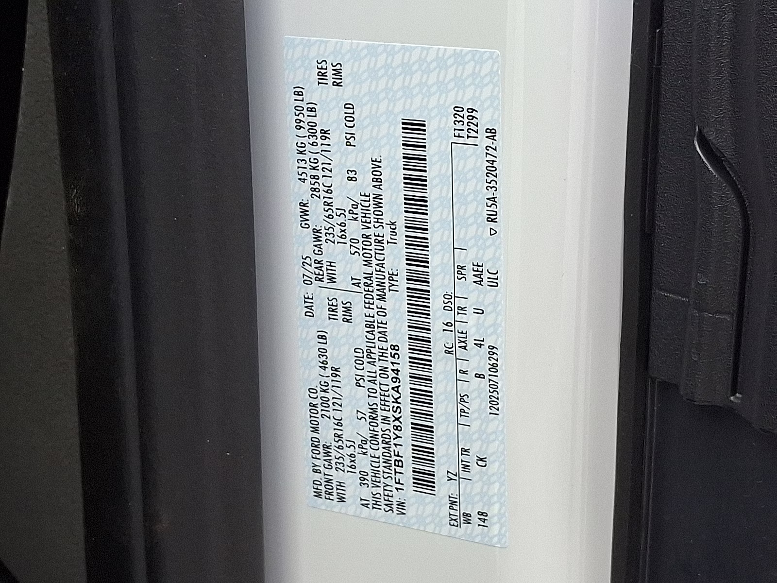 2025 Oxford White - YZ Ford Transit-350 Cargo Van RWD