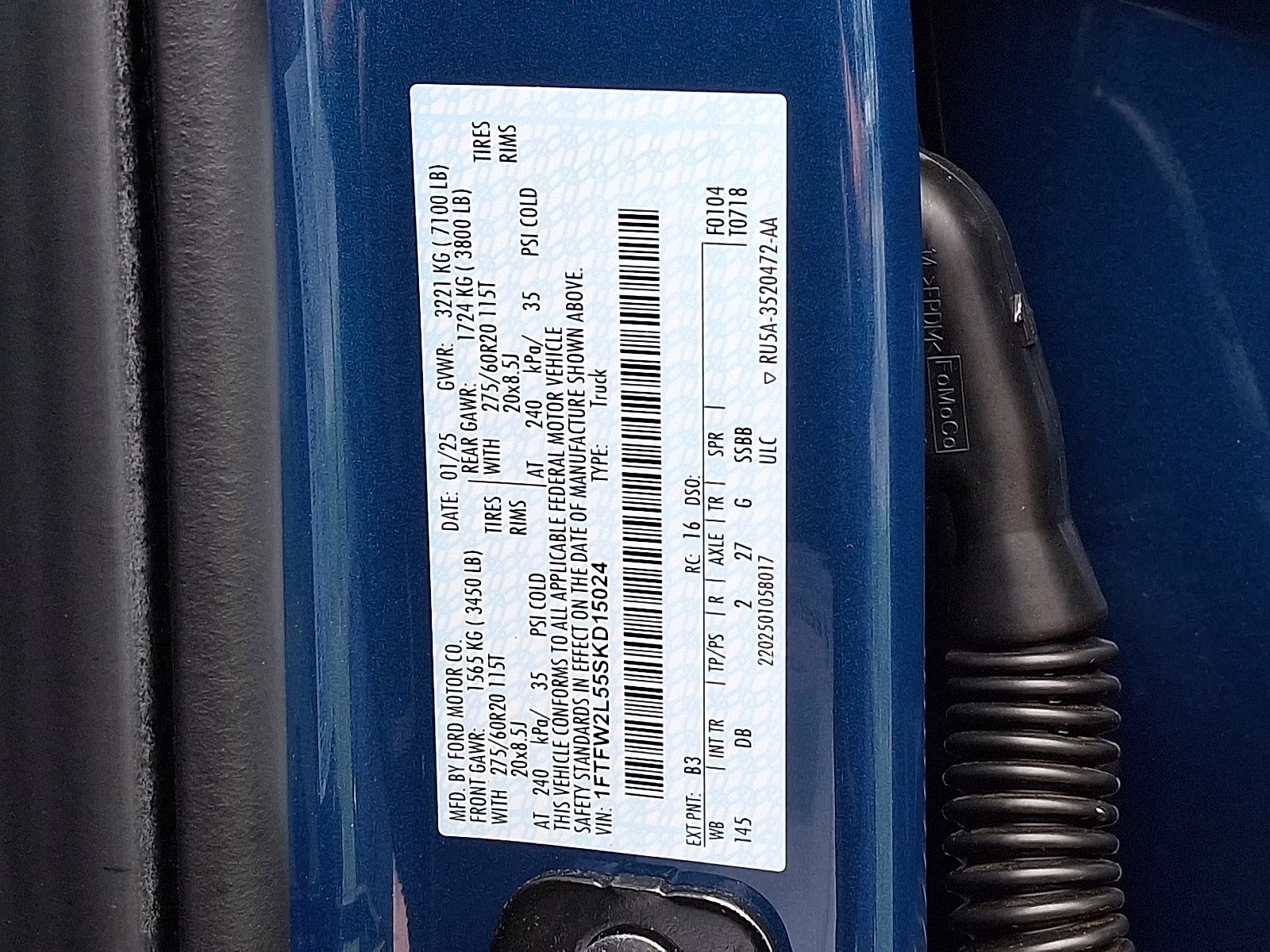 2025 Atlas Blue Metallic - B3 Ford F-150 STX 4X4