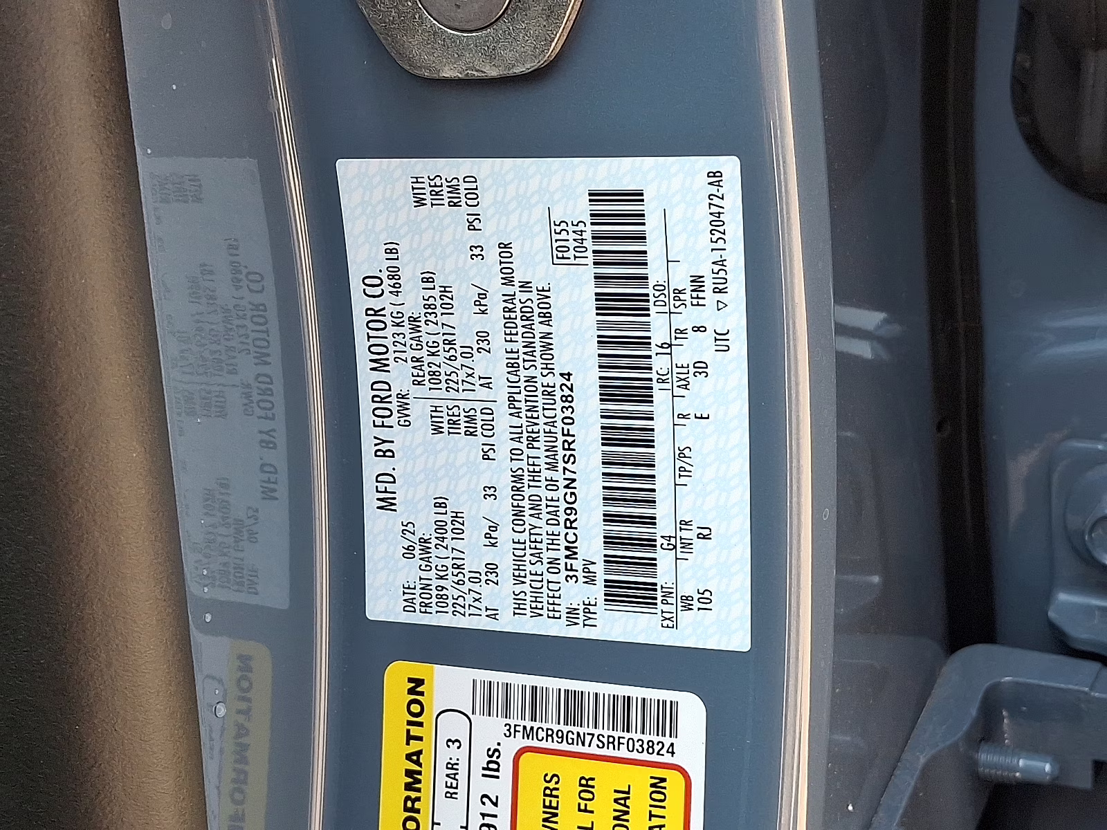 2025 Azure Gray Metallic Tri-Coat - G4 Ford Bronco Sport Heritage 4X4