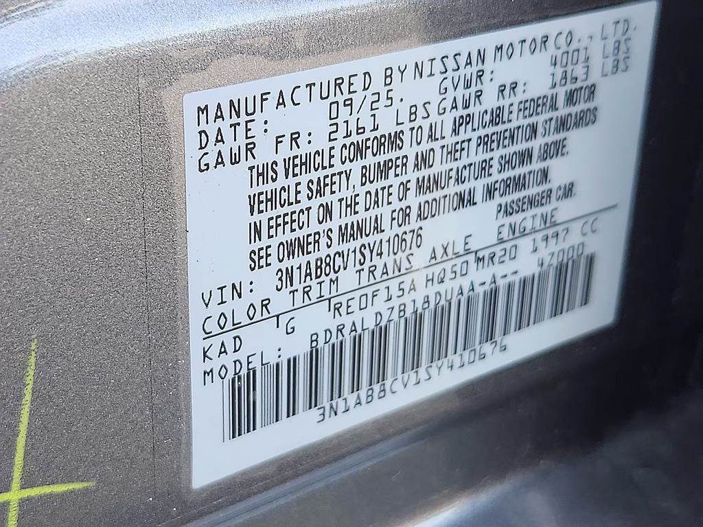 2025 Gun Metallic Nissan Sentra SV FWD Sedan