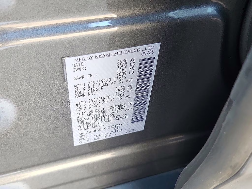 2026 Gun Metallic Nissan Murano SV AWD SUV