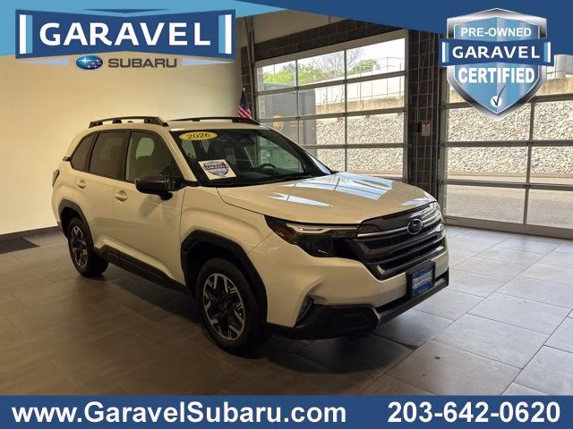 2026 Crystal White Pearl Subaru Forester Premium AWD SUV