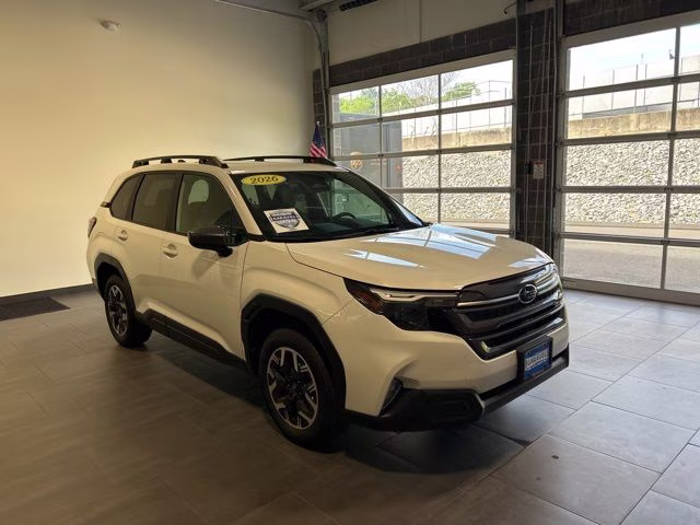 2026 Crystal White Pearl Subaru Forester Premium AWD SUV