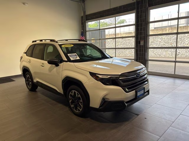 2026 Crystal White Pearl Subaru Forester Premium AWD SUV