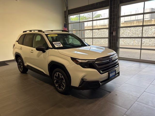 2026 Crystal White Pearl Subaru Forester Premium AWD SUV