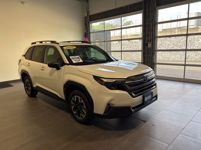 2026 Crystal White Pearl Subaru Forester Premium AWD SUV