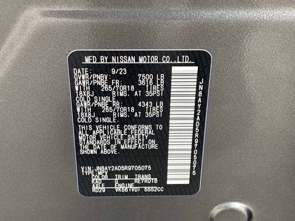 2024 Gun Metallic Nissan Armada SV 4X4 SUV