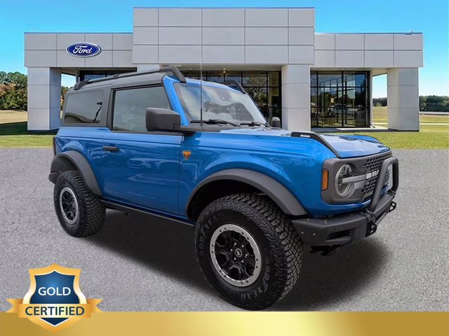 2021 Blue Metallic Ford Bronco Badlands 4X4 Convertible
