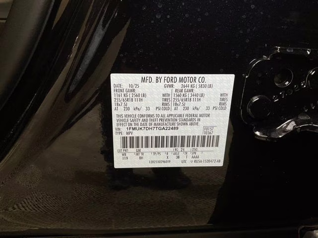 2026 Black Metallic Ford Explorer Active RWD SUV