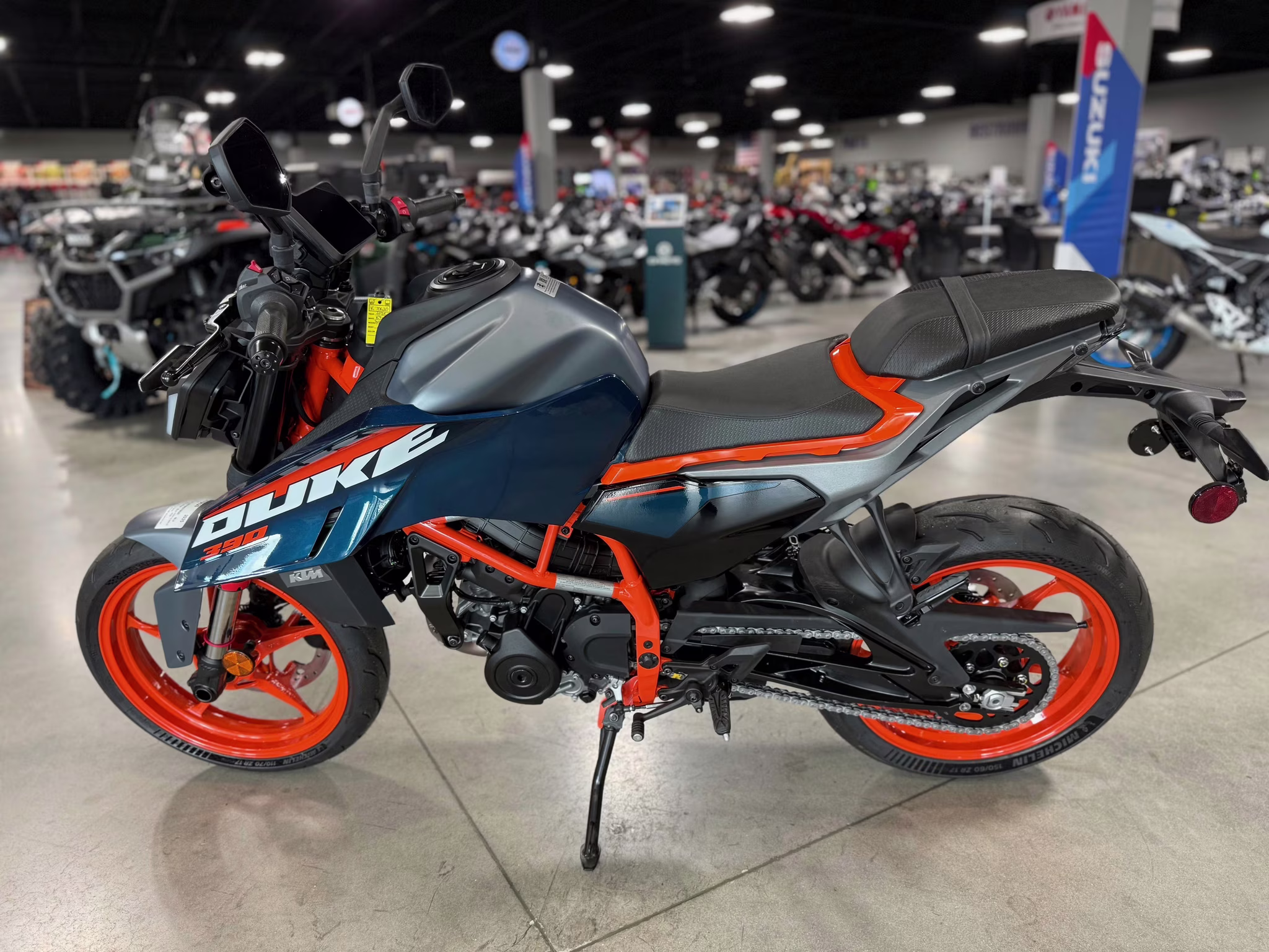 2025 Blue KTM Duke 390 Motorcycle