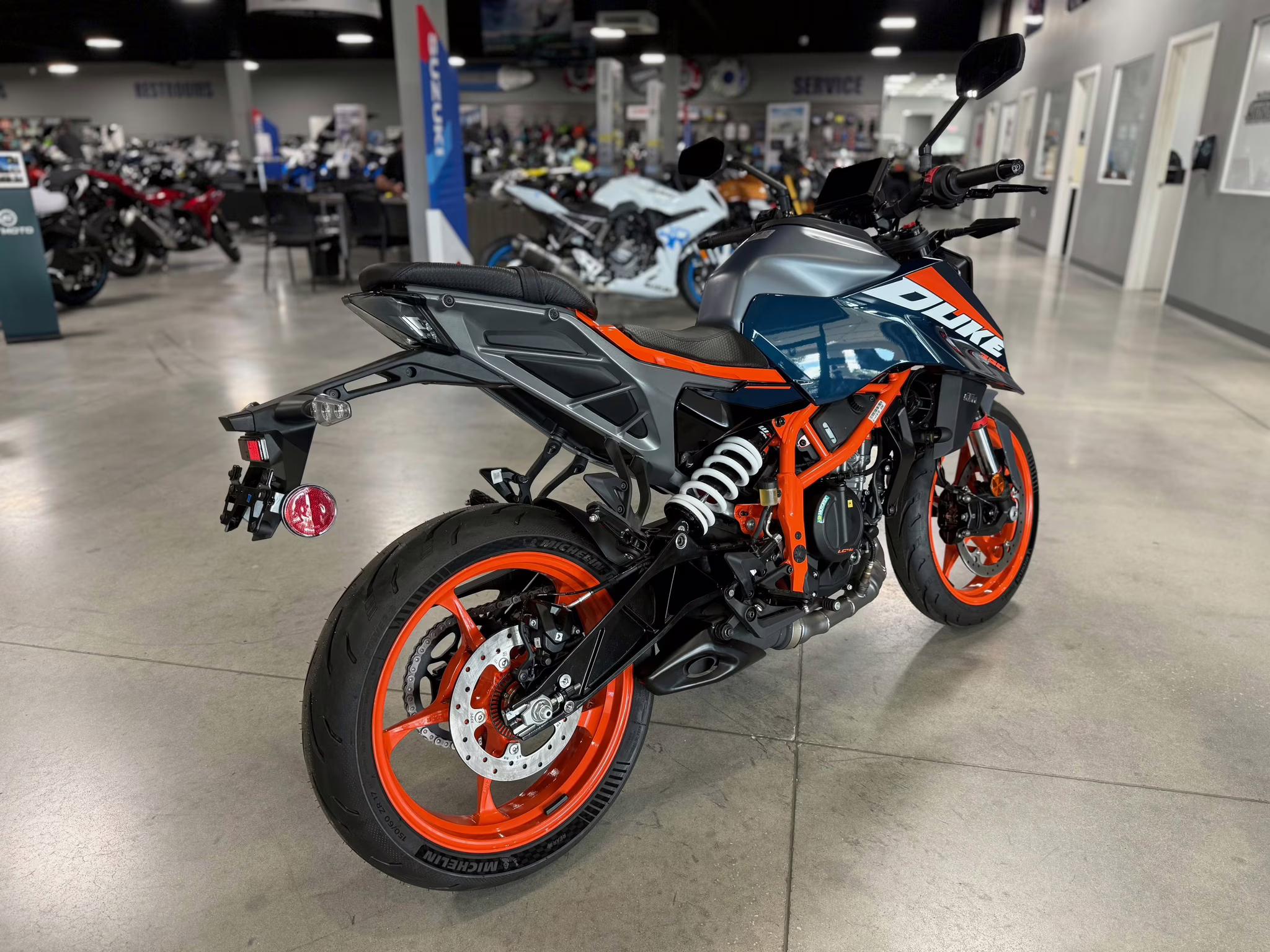 2025 Blue KTM Duke 390 Motorcycle