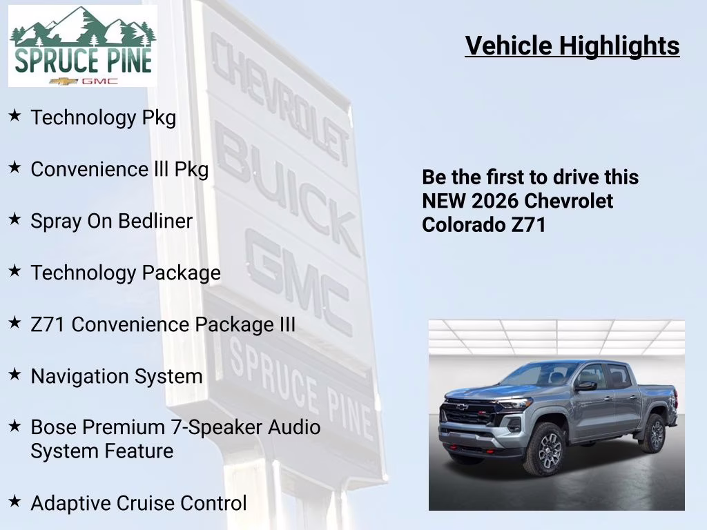2026 Sterling Gray Metallic Chevrolet Colorado Z71 4X4 Truck