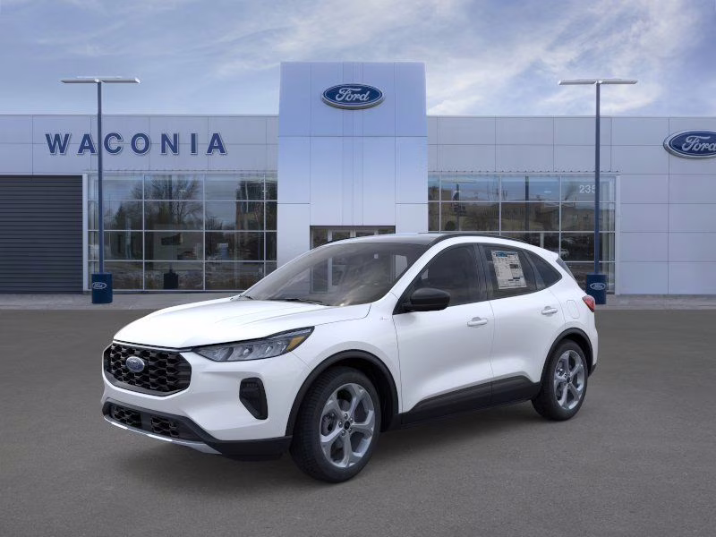2025 Star White Metallic Tri-Coat Ford Escape ST-Line AWD SUV