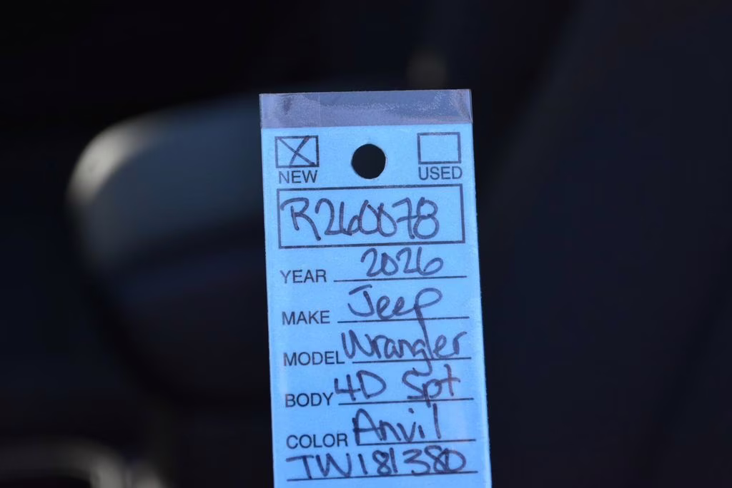 2026 Anvil Clear Coat Jeep Wrangler Willys 4X4 SUV