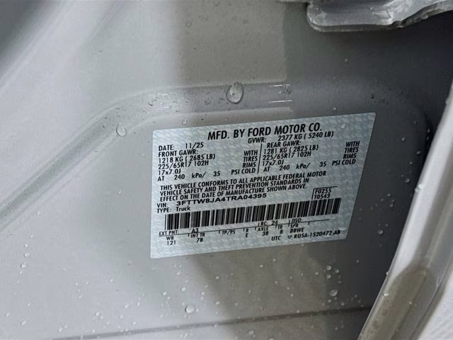 2026 Space White Metallic Ford Maverick XLT AWD Truck