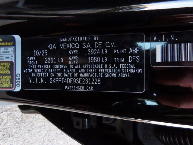 2025 Aurora Black Pearl Kia K4 LXS FWD Sedan