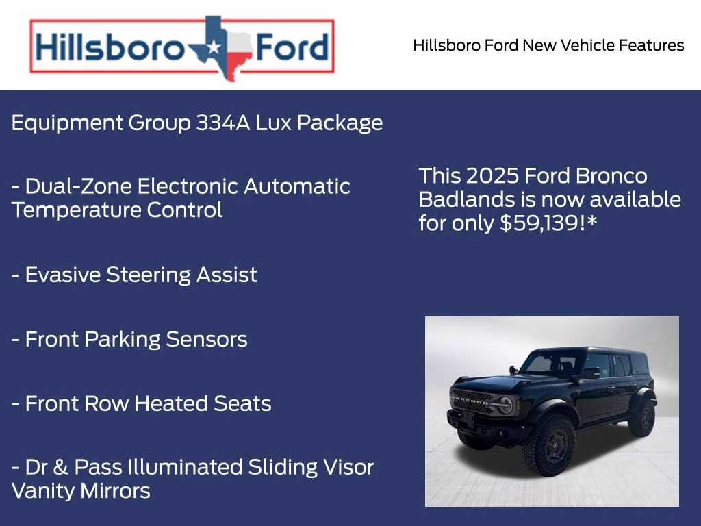 2025 Shadow Black Ford Bronco Badlands 4X4 SUV