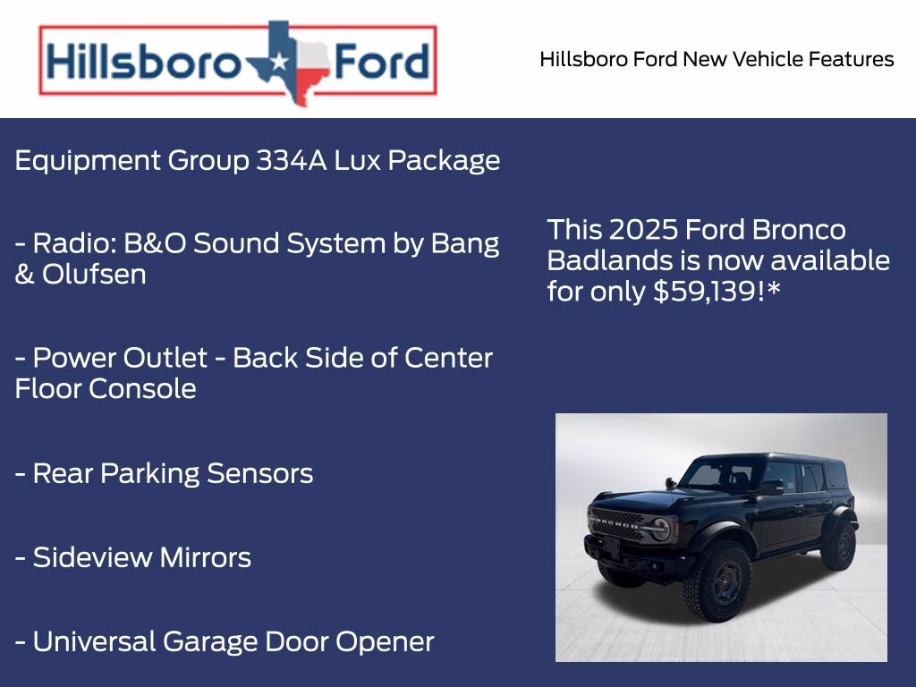 2025 Shadow Black Ford Bronco Badlands 4X4 SUV