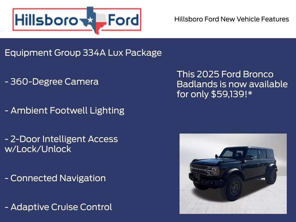 2025 Shadow Black Ford Bronco Badlands 4X4 SUV