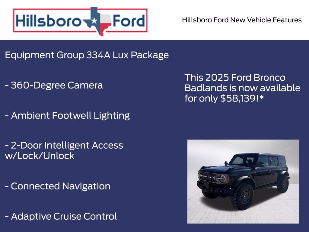 2025 Shadow Black Ford Bronco Badlands 4X4 SUV