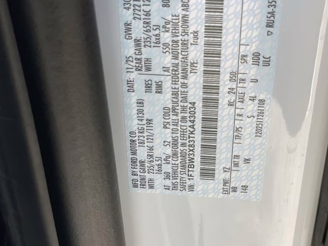 2026 Oxford White Ford Transit Cargo Van RWD Van