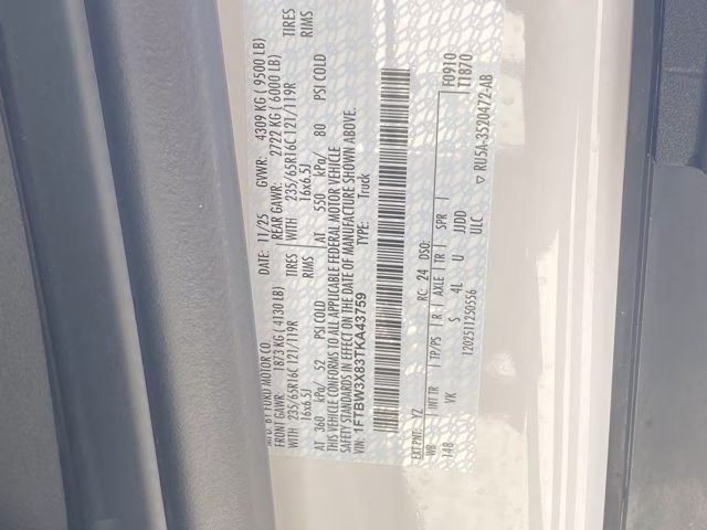 2026 Oxford White Ford Transit Cargo Van Base RWD Van