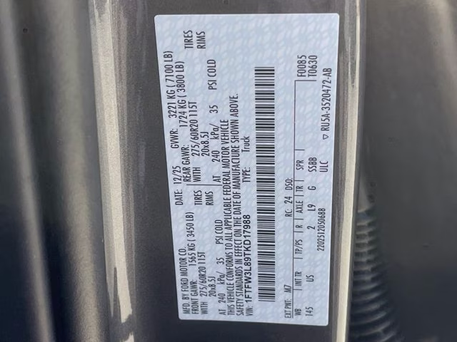2026 Carbonized Gray Metallic Ford F-150 XLT 4X4 Truck
