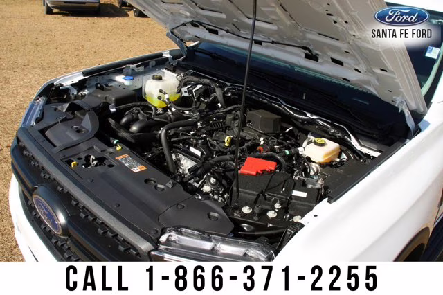 2024 White Ford Ranger XL Leveling Kit Wheel Tire Package 4X4 Truck