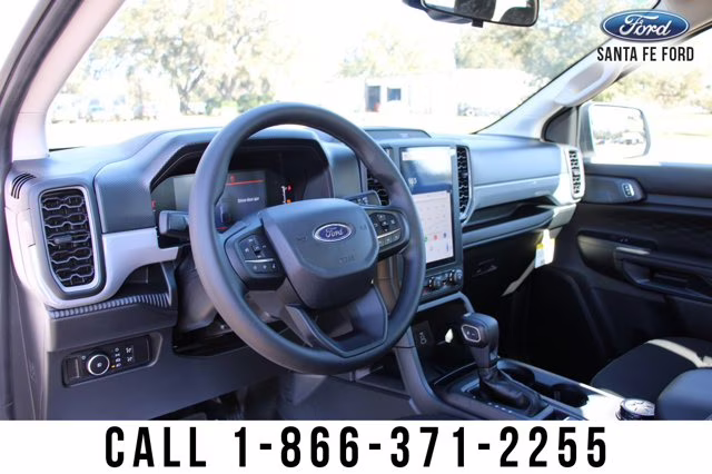 2024 White Ford Ranger XL Leveling Kit Wheel Tire Package 4X4 Truck