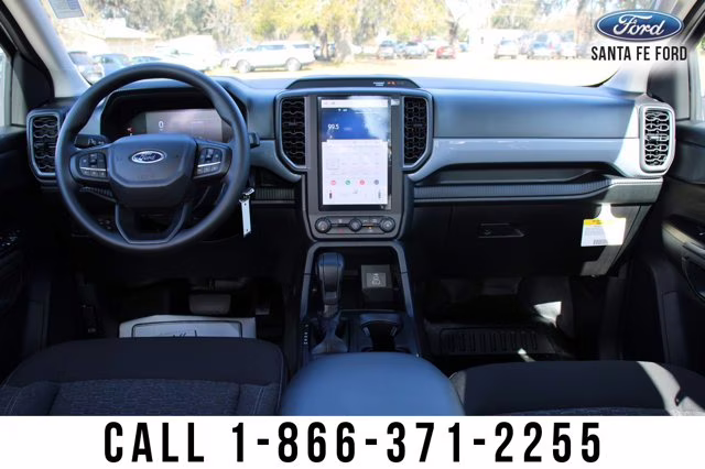 2024 White Ford Ranger XL Leveling Kit Wheel Tire Package 4X4 Truck