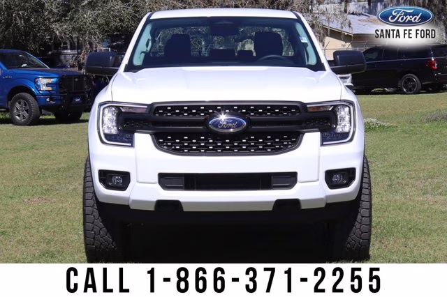 2024 White Ford Ranger XL Leveling Kit Wheel Tire Package 4X4 Truck