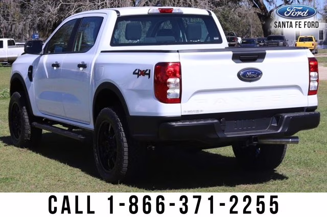 2024 White Ford Ranger XL Leveling Kit Wheel Tire Package 4X4 Truck