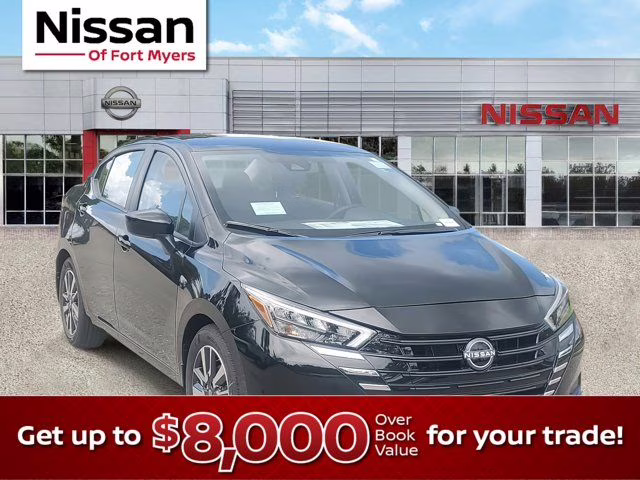 2025 Super Black Nissan Versa 1.6 SV FWD Sedan
