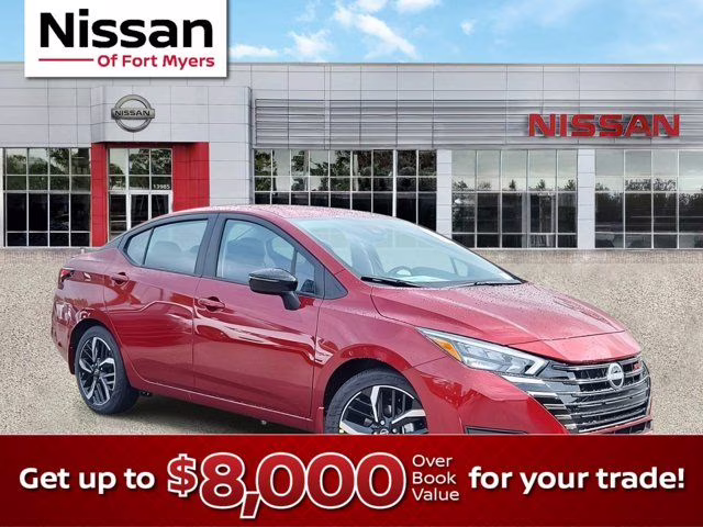 2025 Scarlet Nissan Versa 1.6 SR FWD Sedan