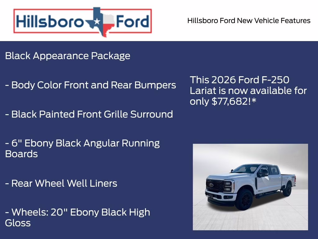 2026 Oxford White Ford Super Duty F-250 SRW Lariat 4X4 Truck