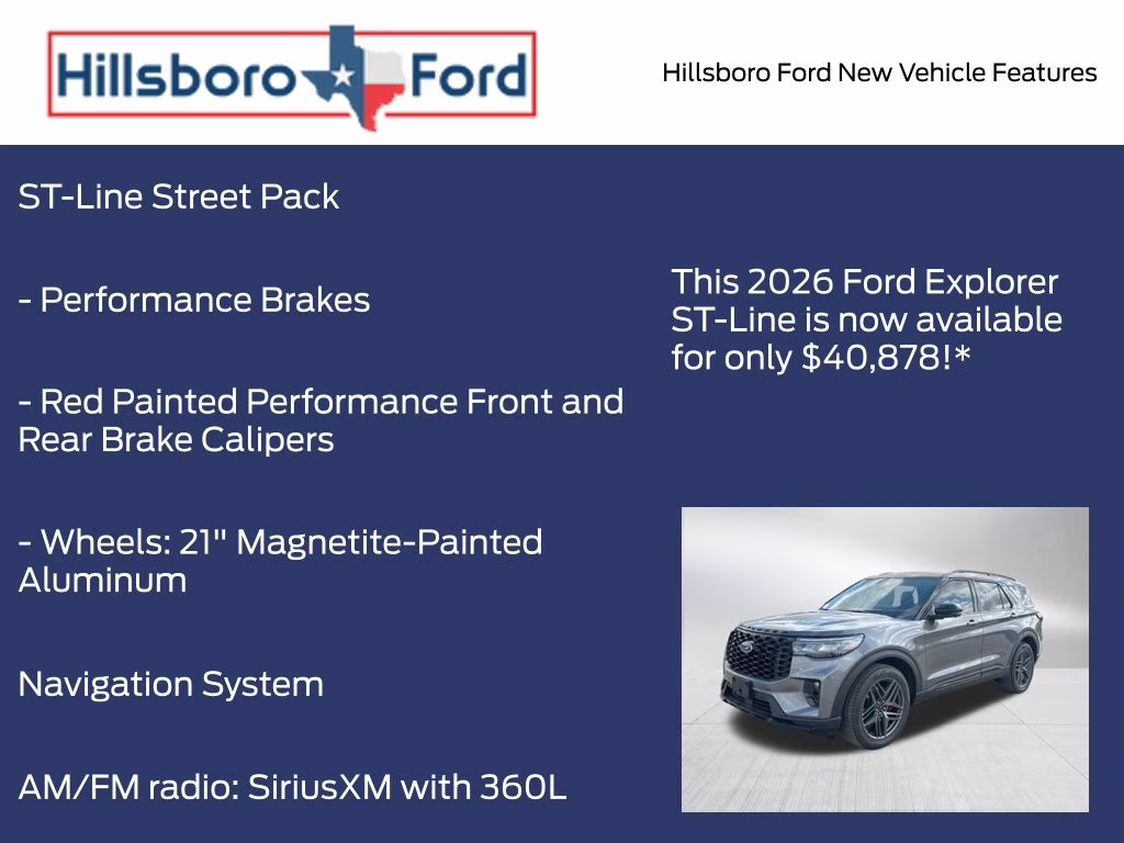 2026 Carbonized Gray Metallic Ford Explorer ST-Line RWD SUV