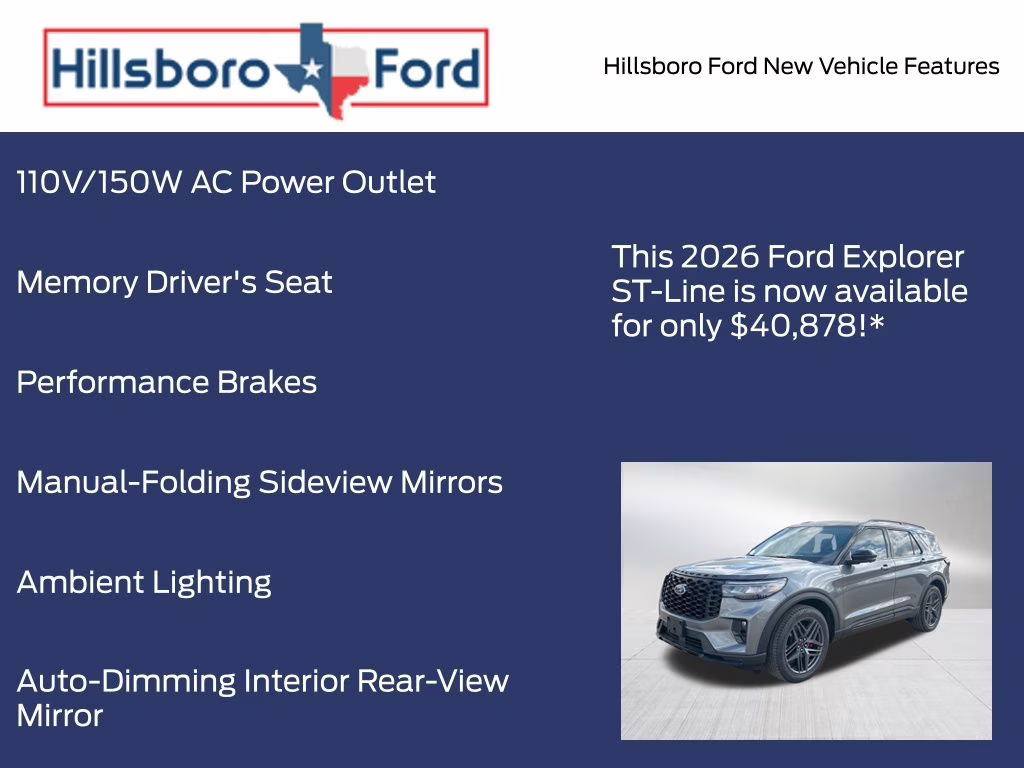 2026 Carbonized Gray Metallic Ford Explorer ST-Line RWD SUV