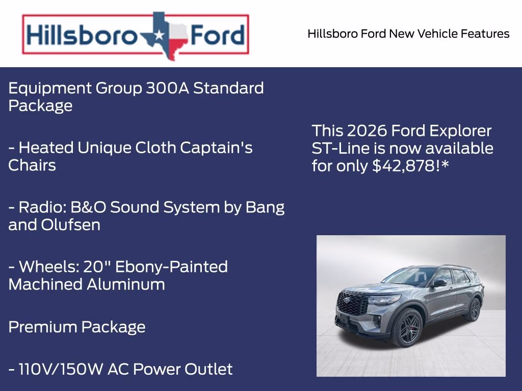 2026 Carbonized Gray Metallic Ford Explorer ST-Line RWD SUV