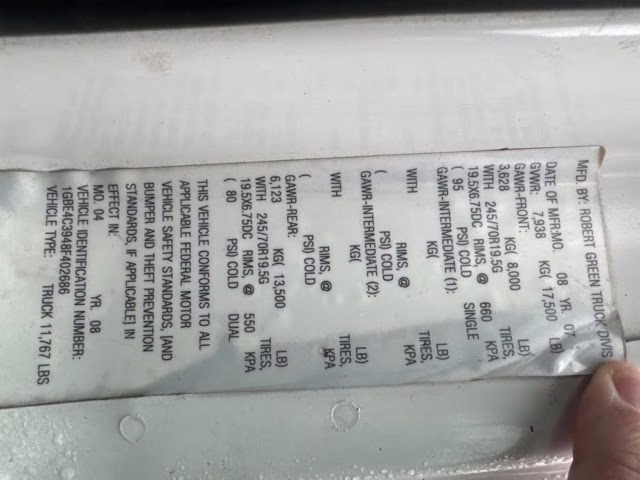 2008 Summit White Chevrolet C4500 Kodiak Duramax Dump truck 4X4 Truck