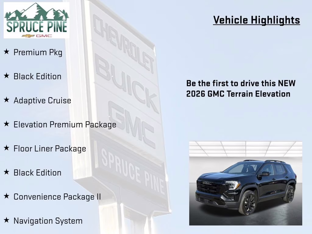 2026 Ebony Twilight Metallic GMC Terrain Elevation FWD SUV