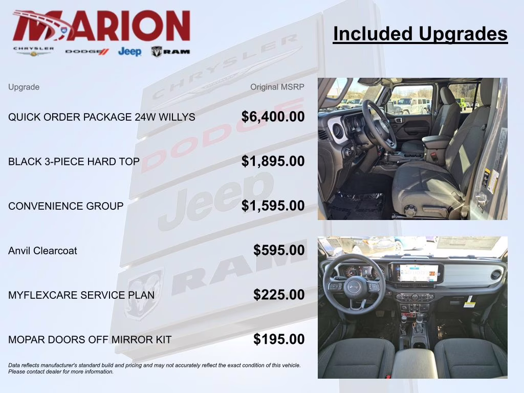 2026 Anvil Clearcoat Jeep Gladiator Willys 4X4 Truck