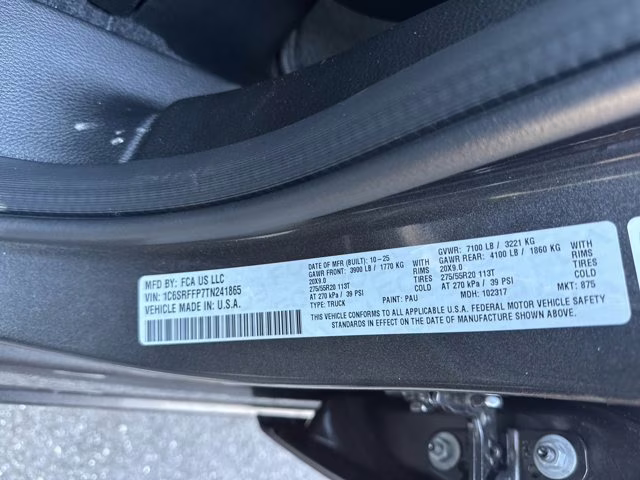 2026 Granite Crystal Metallic Clearcoat Ram 1500 Big Horn 4X4 Truck