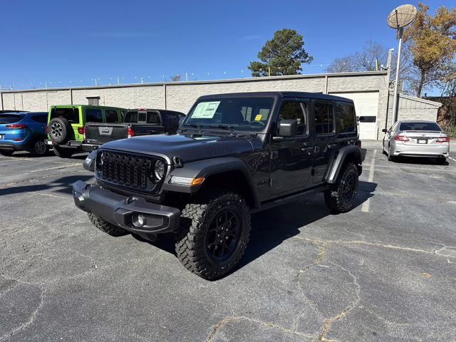 2026 Granite Crystal Metallic Clearcoat Jeep Wrangler Willys 4X4 Convertible