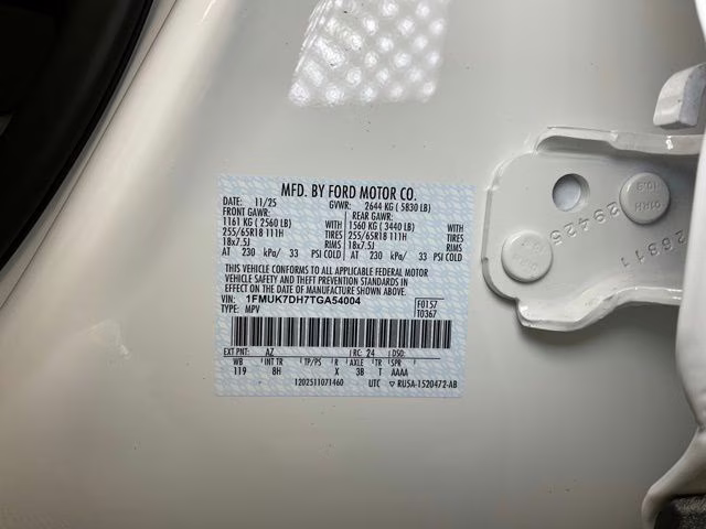 2026 White Metallic Ford Explorer Active RWD SUV