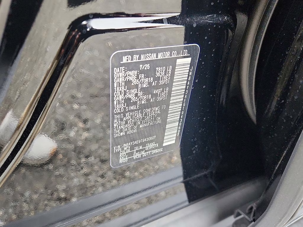 2026 Super Black Nissan Armada SV 4X4 SUV