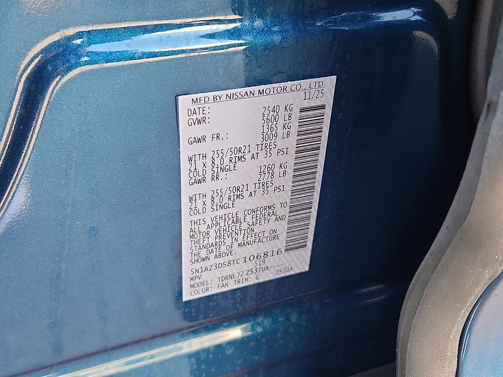 2026 Aurora Blue/Super Black Nissan Murano Platinum AWD SUV