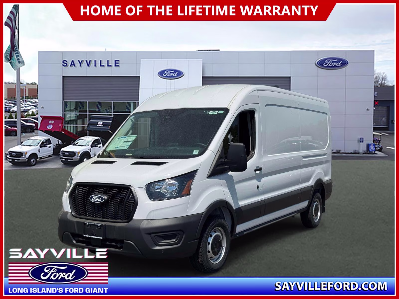 2026 Oxford White Ford Transit Cargo Van T-250 148 Med Rf 9150 GVWR RWD RWD Van