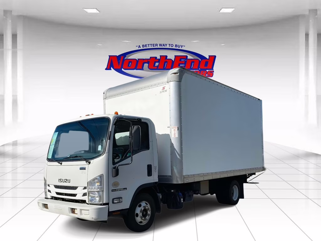 2019 White Isuzu NPR HD Truck